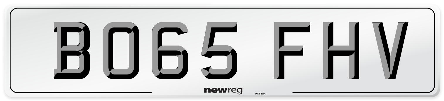 BO65 FHV Number Plate from New Reg